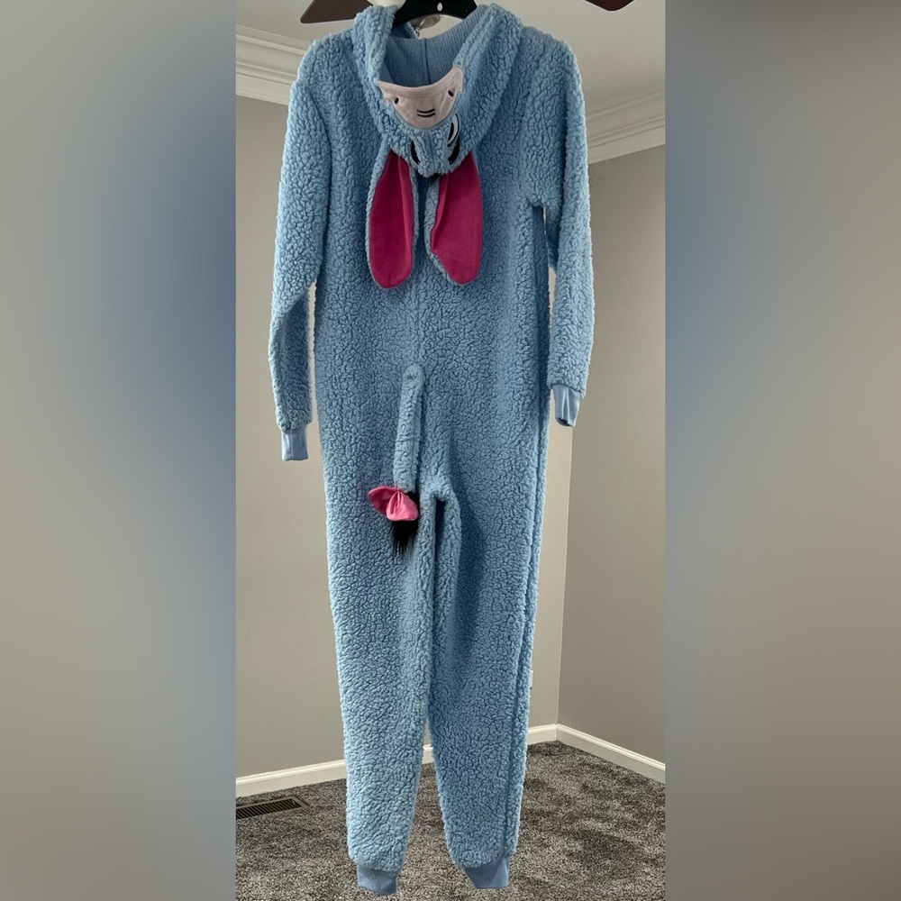 Disney Blue and Pink Plush Eeyore Onesie